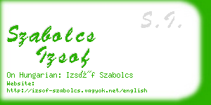 szabolcs izsof business card